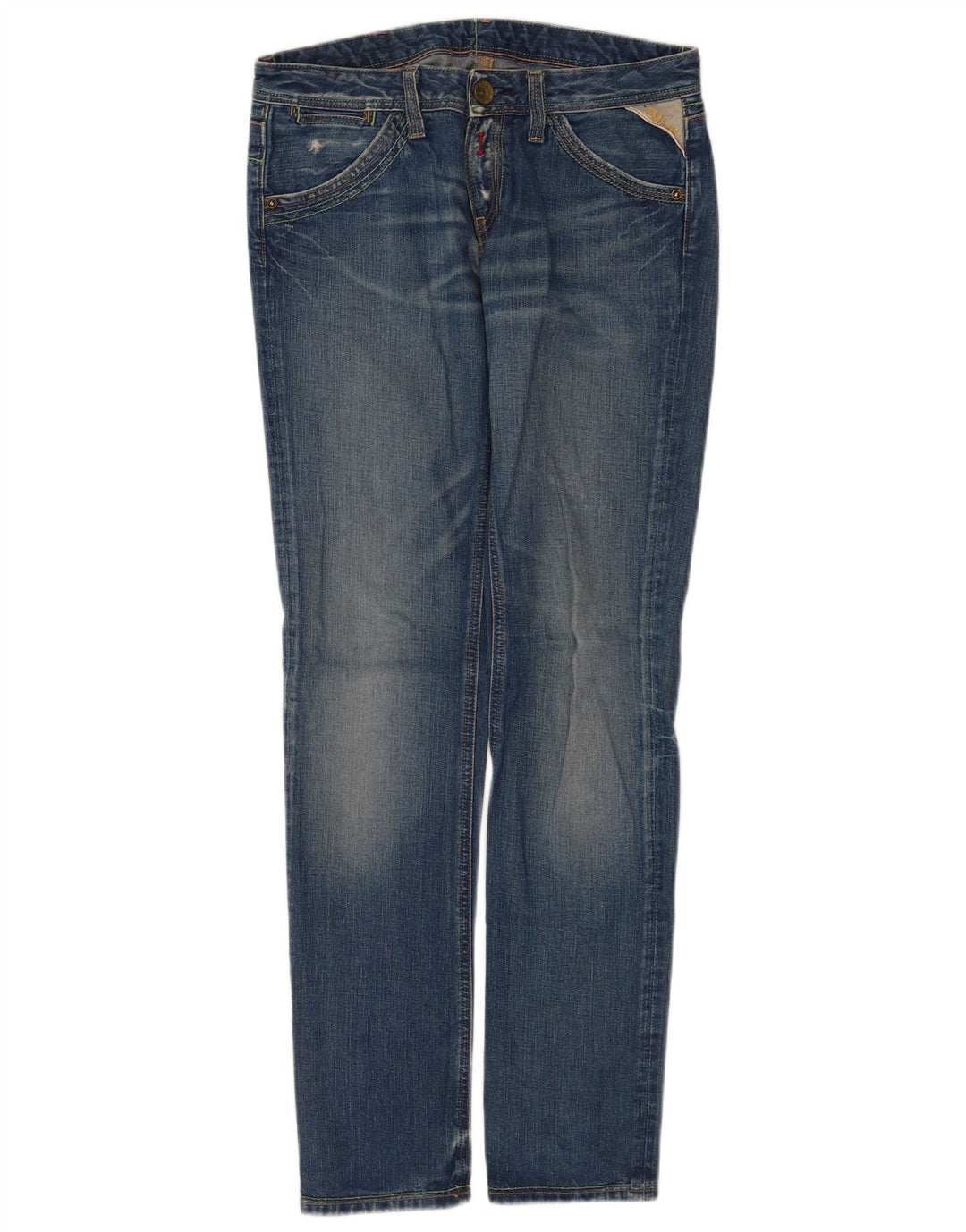 Replay Womens Slim Jeans W26 L30 Blue Cotton