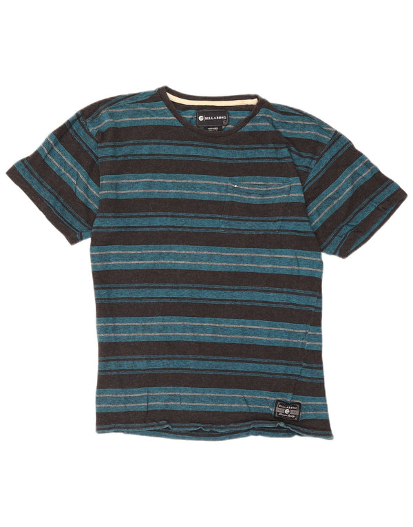 Billabong T-Shirt Homme Top Large Bleu Rayé Coton