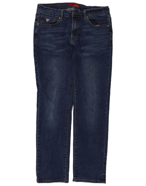 Jeans slim dritti da donna Guess W30 L28 cotone blu