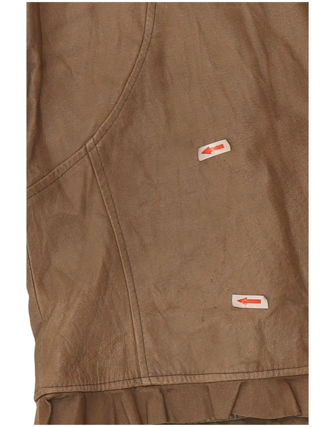 Vintage ženska crop kožna jakna UK 10 Mala bež