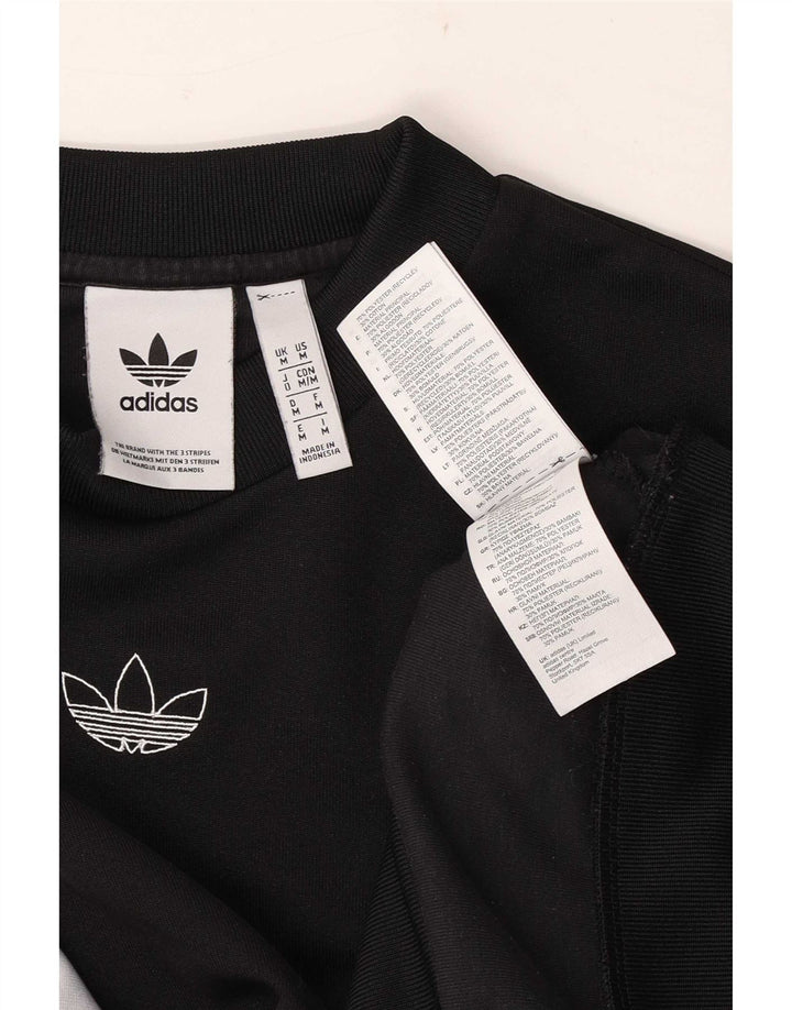 Adidas Mens Graphic Sweatshirt Jumper Medium Black Colourblock Polyester