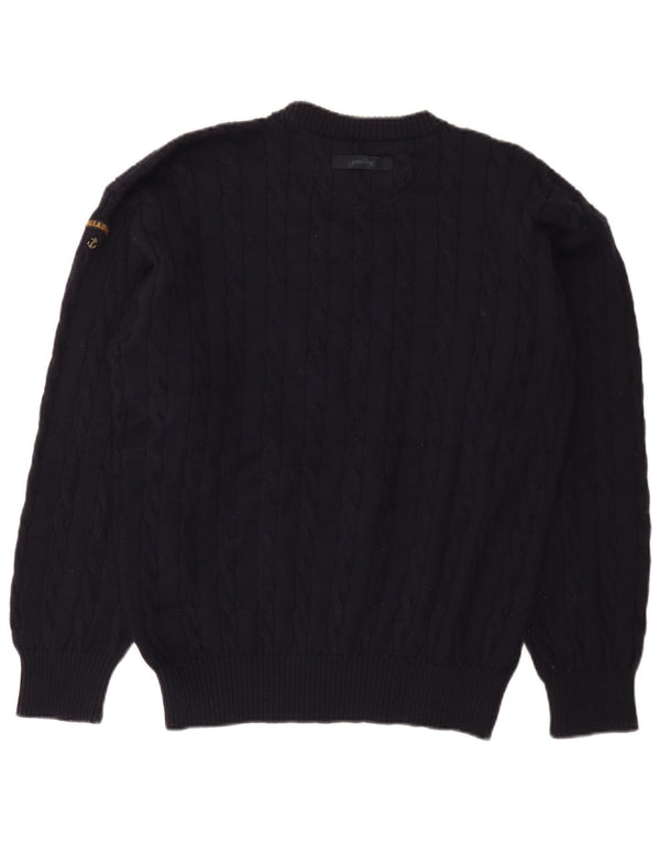 Paul & Shark Herre BRETAGNE Crew Neck Jumper Sweater Large Navy Blue