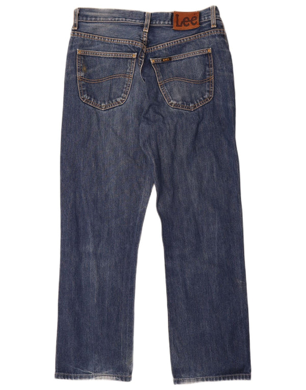 Lee Mens Detroit Straight Jeans W34 L28 Blå Bomuld