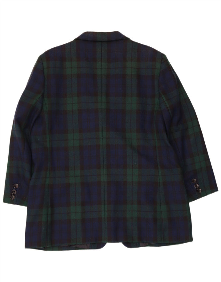 Steinbock Dame 3 Button Blazer Jacket UK 18 XL Navy Blue Check