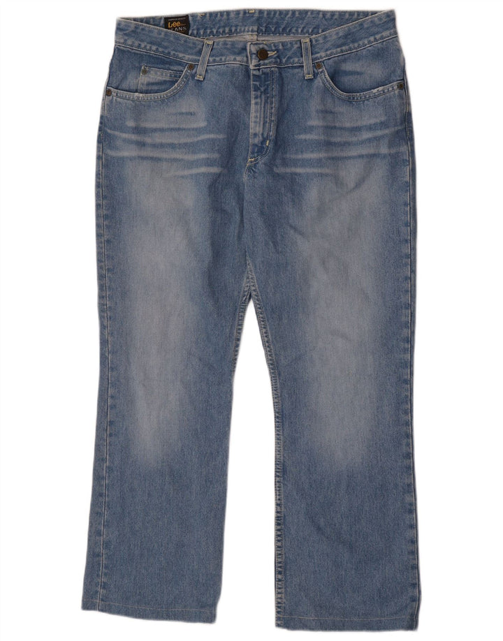 Lee Womens Cameron Bootcut Jeans W34 L27 Azul Algodão