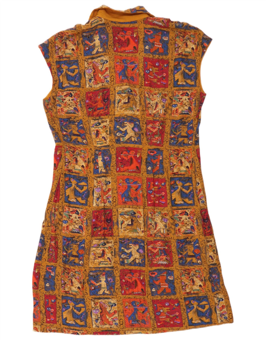 Vintage Womens Shift Dress UK 16 Large Multicoloured Patchwork