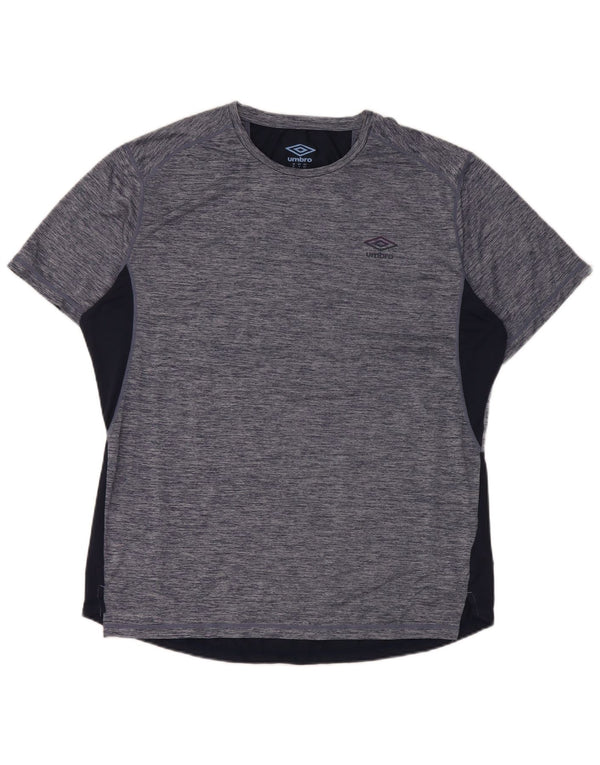 Umbro T-Shirt Homme Top XL Bleu Marine Moucheté Polyester