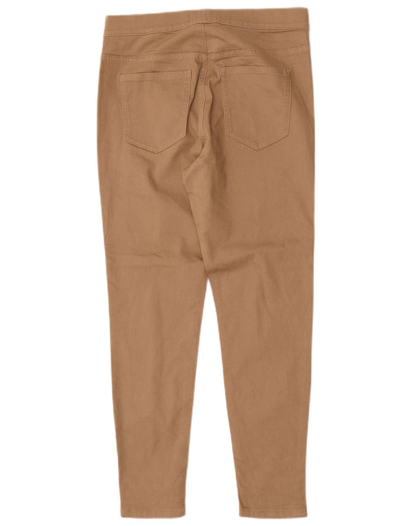 Marks & Spencer Womens Jegging Casual Trousers UK 12 Medium W30 L26 Beige