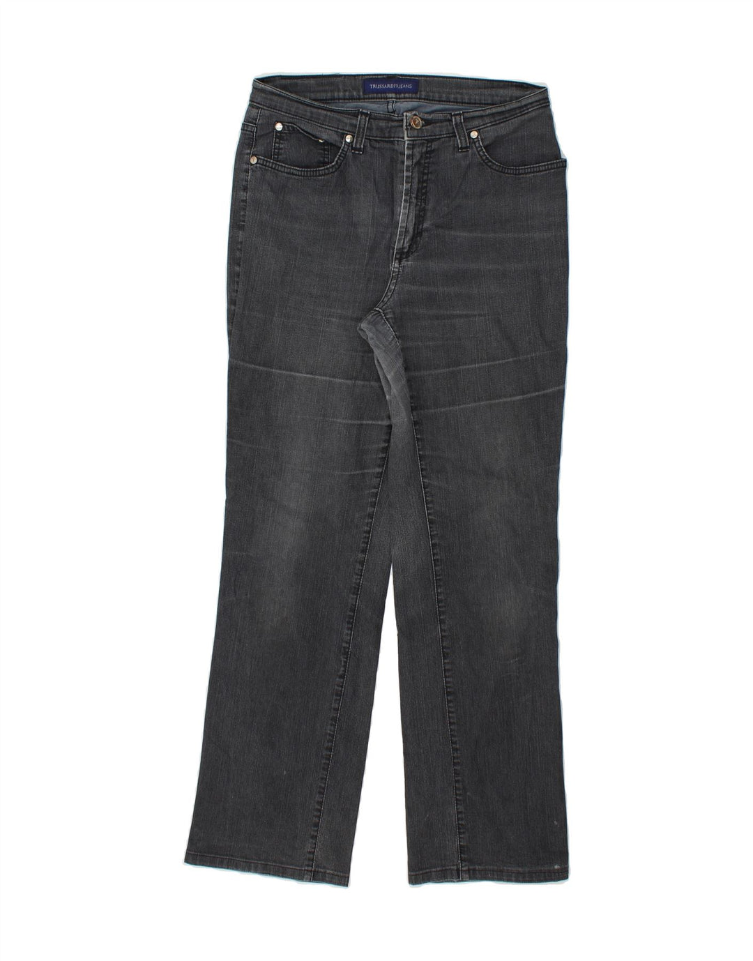 TRUSSARDI Womens Straight Jeans W31 L29 Grey Cotton Vintage Trussardi and Second-Hand Trussardi from Messina Hembry 