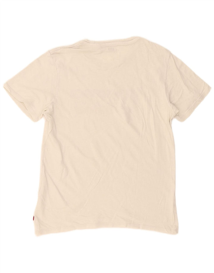 Levi's Womens Oversized Graphic T-Shirt Top UK 10 Small White