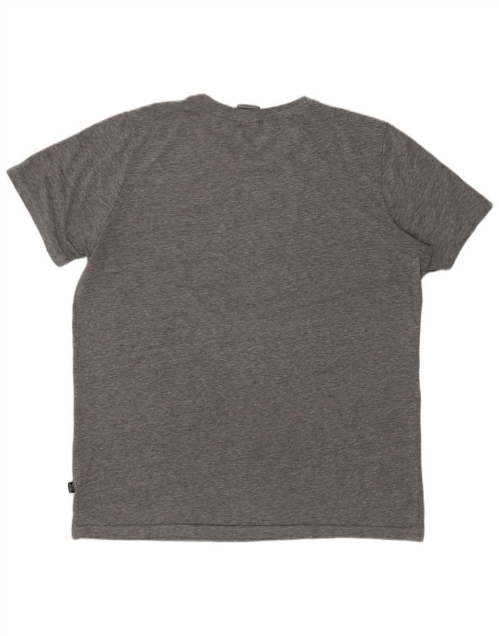 PUMA Mens Graphic T-Shirt Top Medium Grey Flecked Cotton