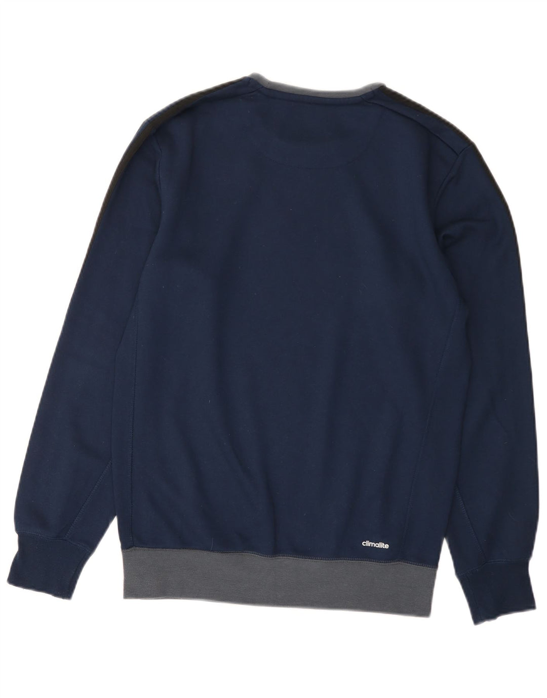 Adidas Uomo Climalite Felpa Maglione Piccolo Blu Colourblock Poliestere