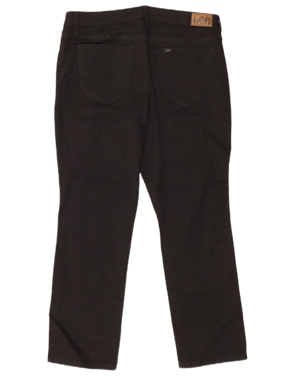 Lee Jean droit taille moyenne pour femme, coupe régulière US 14 XL W35 L28 noir