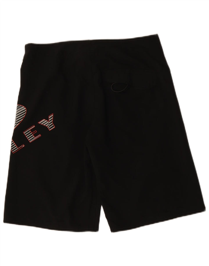 Pantaloncini da bagno grafici da uomo Oakley medi neri