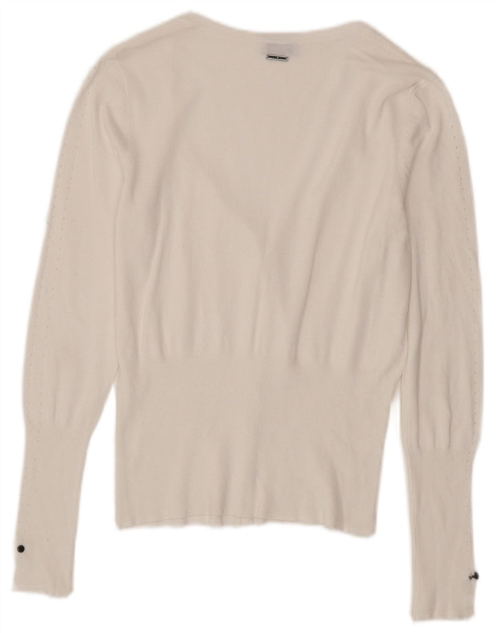 Liu Jo Womens Cardigan Sweater UK 10 Small White