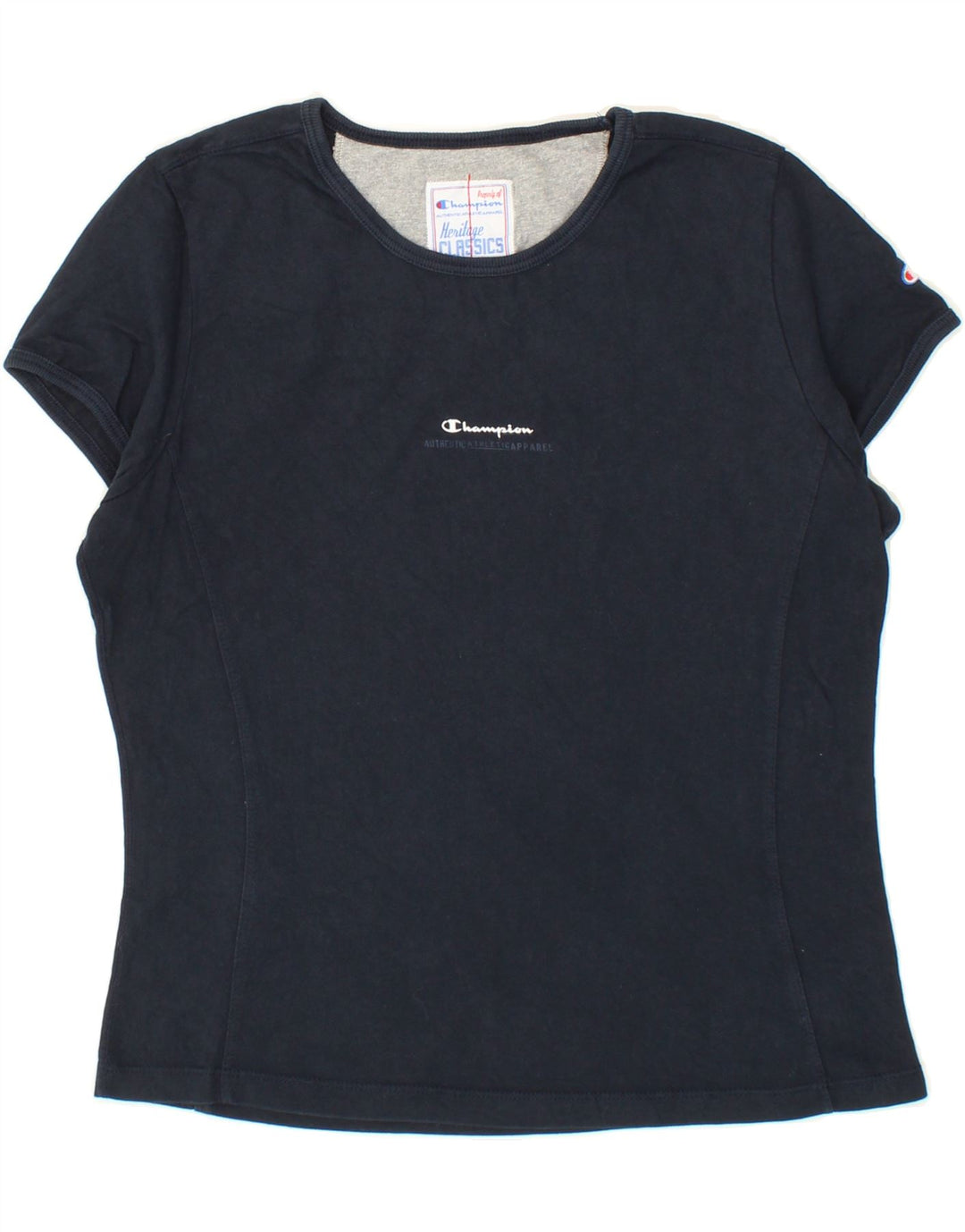 CHAMPION Womens Heritage Classics T-Shirt Top UK 12 Medium Navy Blue Vintage Champion and Second-Hand Champion from Messina Hembry 