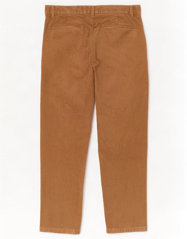 Calça masculina de veludo cotelê Marks & Spencer Regular Fit W36 L29 algodão bege