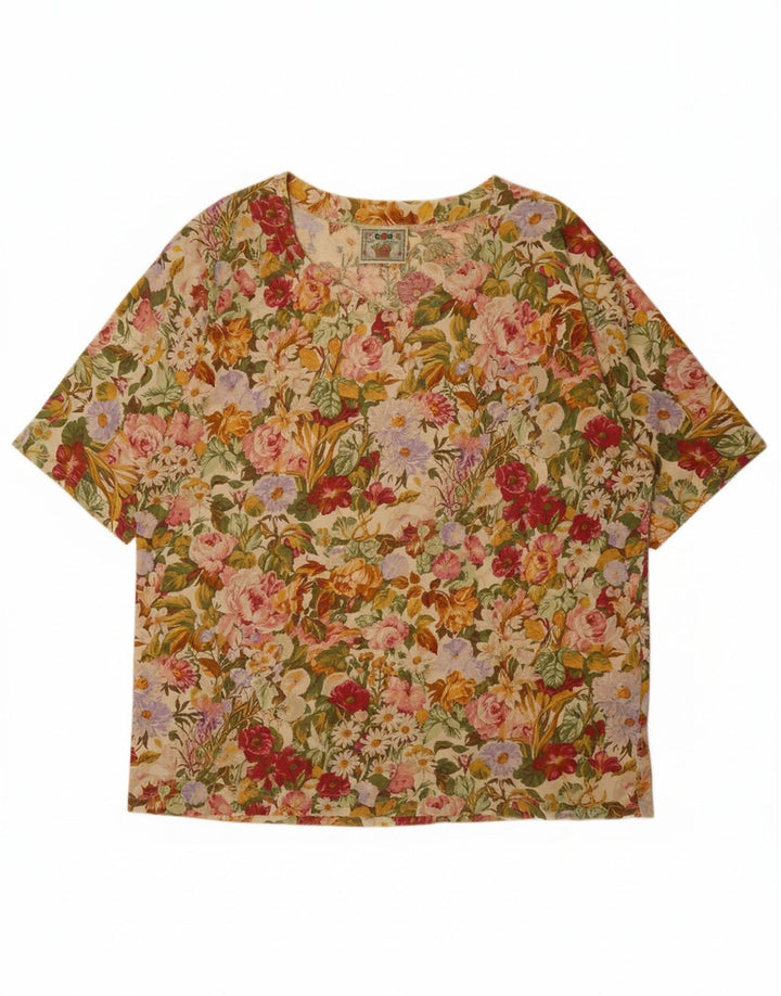 MANGO Womens Blouse Top IT 52 2XL Multicoloured Floral Cotton Vintage Mango and Second-Hand Mango from Messina Hembry 