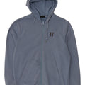 ELEVEN DEGREES Mens Zip Hoodie Sweater Small Blue Cotton