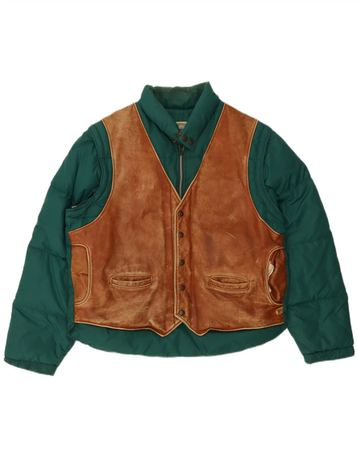 Charro Polstret Herrejakke IT 48 Medium Grøn Colourblock