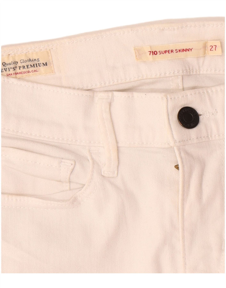 Levi's Womens 710 Super Skinny Jeans W27 L29 White