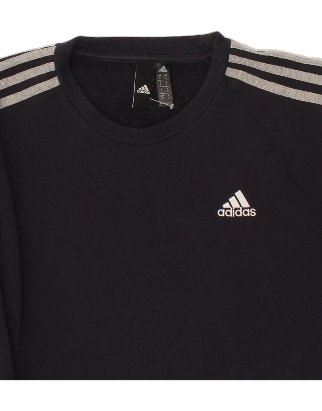 ADIDAS Mens Sweatshirt Jumper Small Navy Blue Cotton Vintage Adidas and Second-Hand Adidas from Messina Hembry 