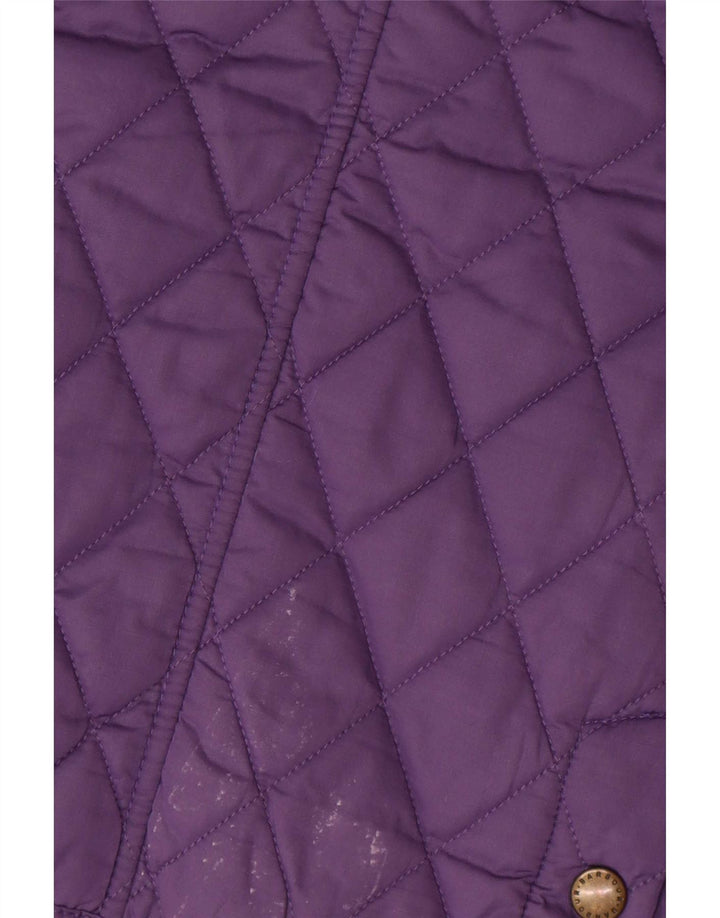 Barbour Veste matelassée pour femme UK 12 Polyester violet moyen