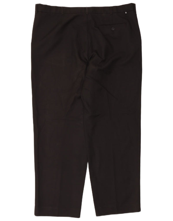 Farah Mens Tapered Chino Pantalones W42 L31 Poliéster Negro