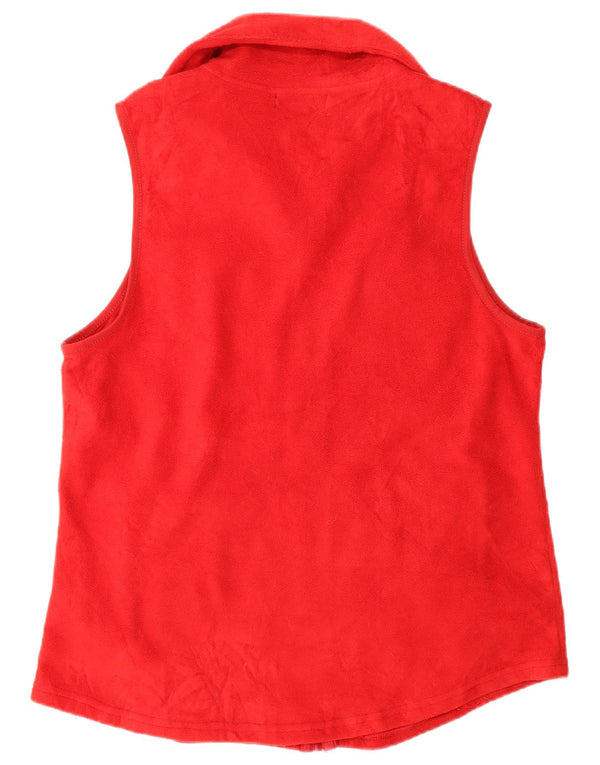 Chaps Dame Fleece Gilet UK 16 Large Rød Polyester