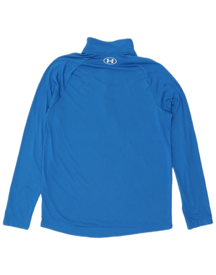 Under Armour Mens Zip Neck Pullover Tracksuit Top Medium Blue