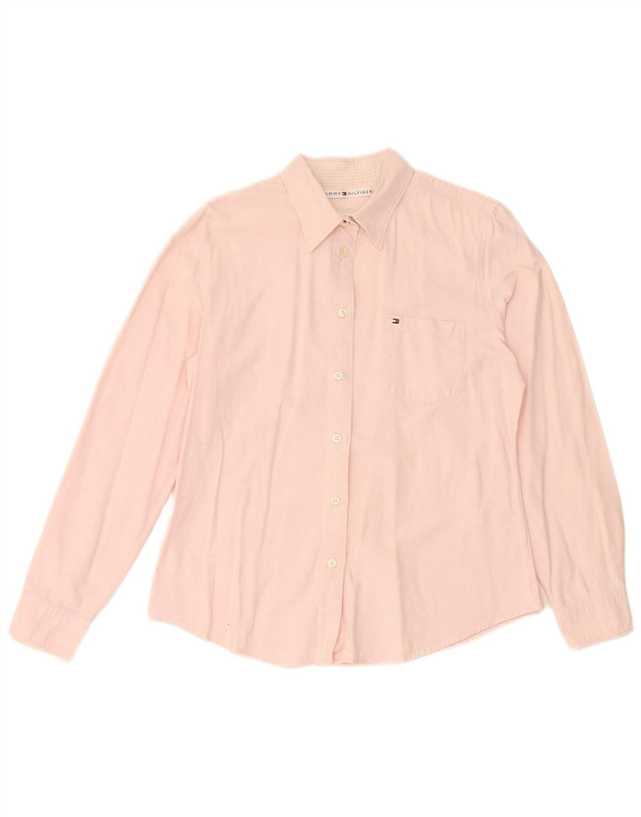 TOMMY HILFIGER Womens Shirt UK 16 Large Pink