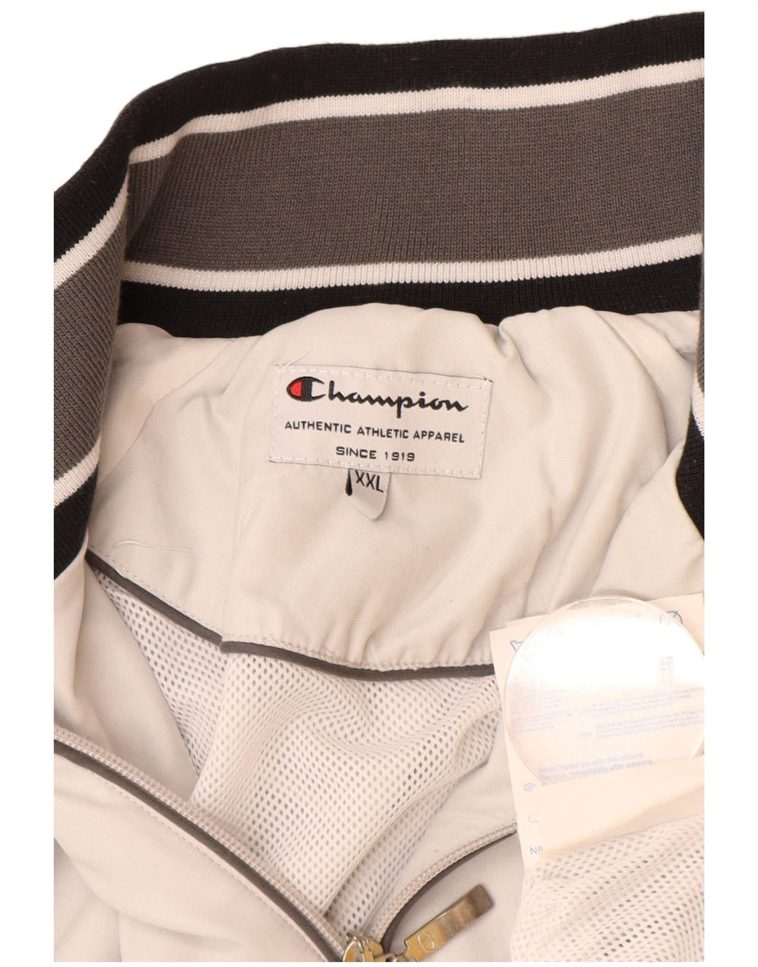 Giacca da tuta da uomo CHAMPION 2XL Poliestere color block bianco