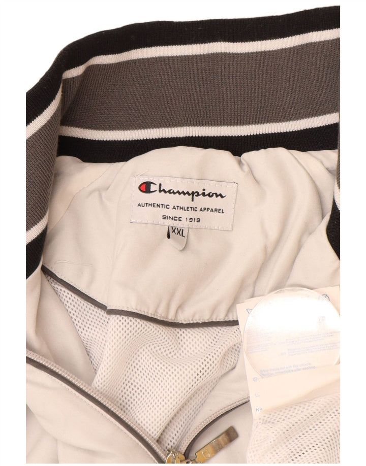 Giacca da tuta da uomo CHAMPION 2XL Poliestere color block bianco
