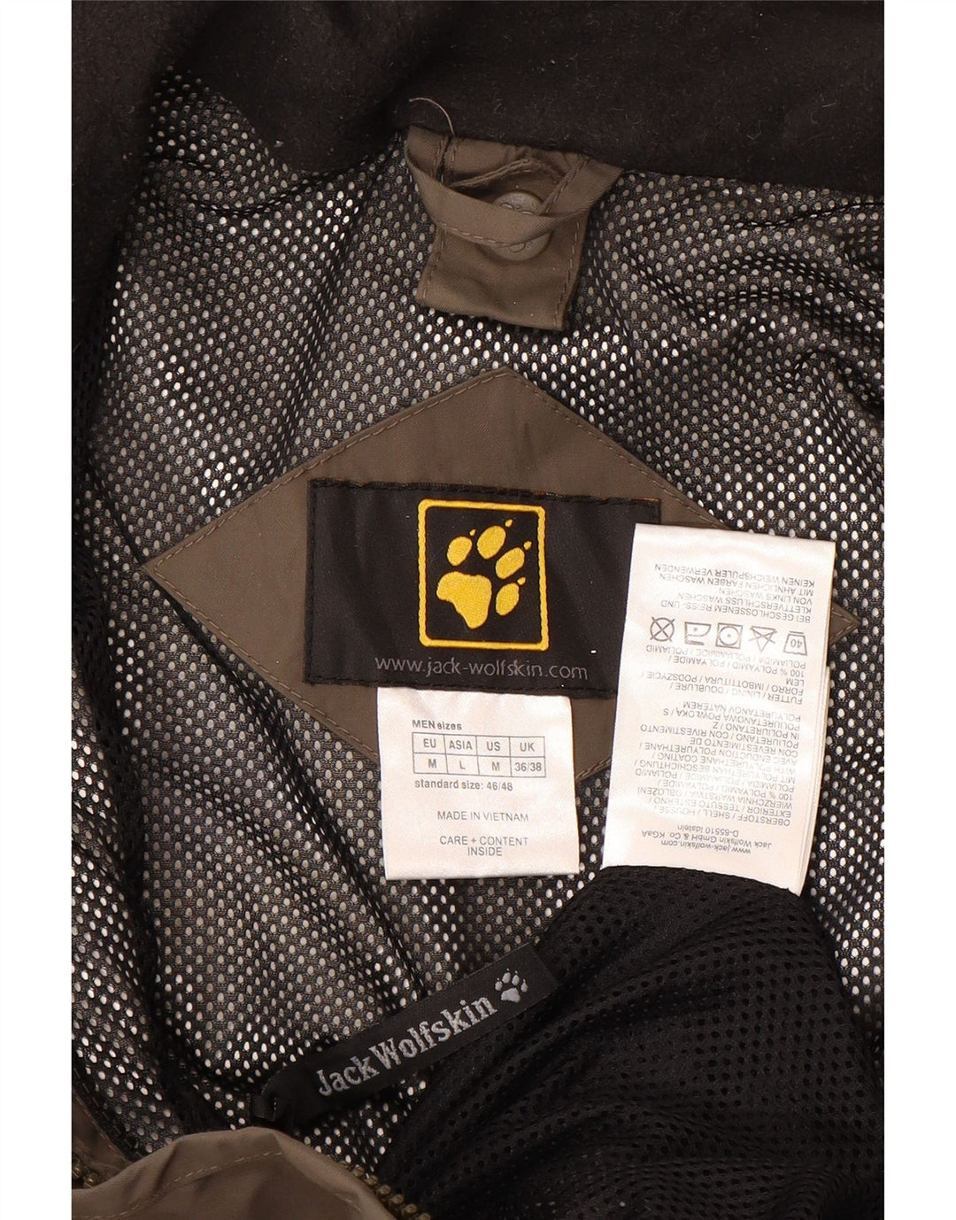 JACK WOLFSKIN Jachetă de ploaie pentru bărbați Marea Britanie 36/38 Maro mediu Poliamidă bloc de culoare