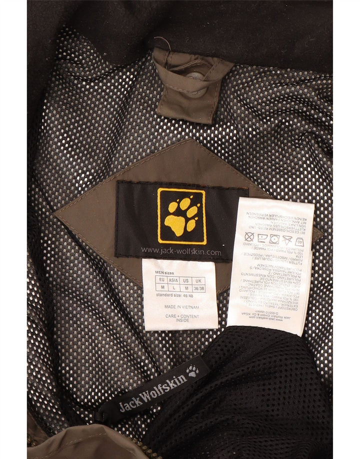 JACK WOLFSKIN Jachetă de ploaie pentru bărbați Marea Britanie 36/38 Maro mediu Poliamidă bloc de culoare