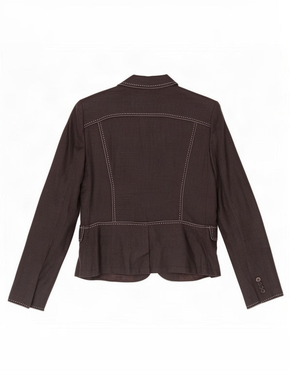 Jachetă Blazer Femei Zara cu 2 nasturi EU 40 Medium Black Ramie