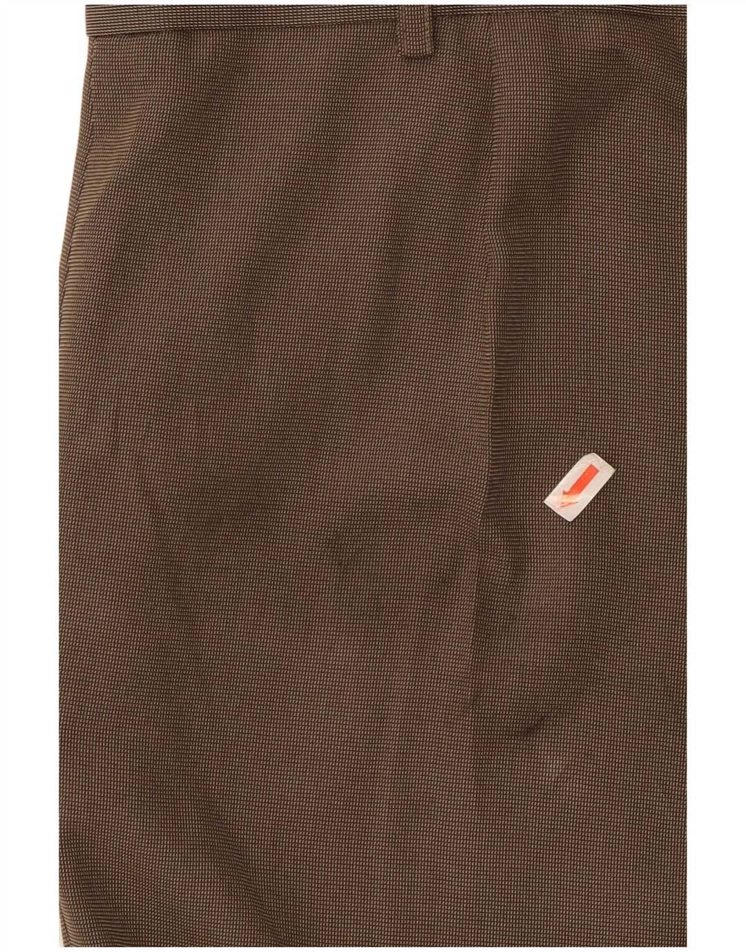 Marks & Spencer Mens Regular Fit Suit Trousers W40 L29 Brown Polyester