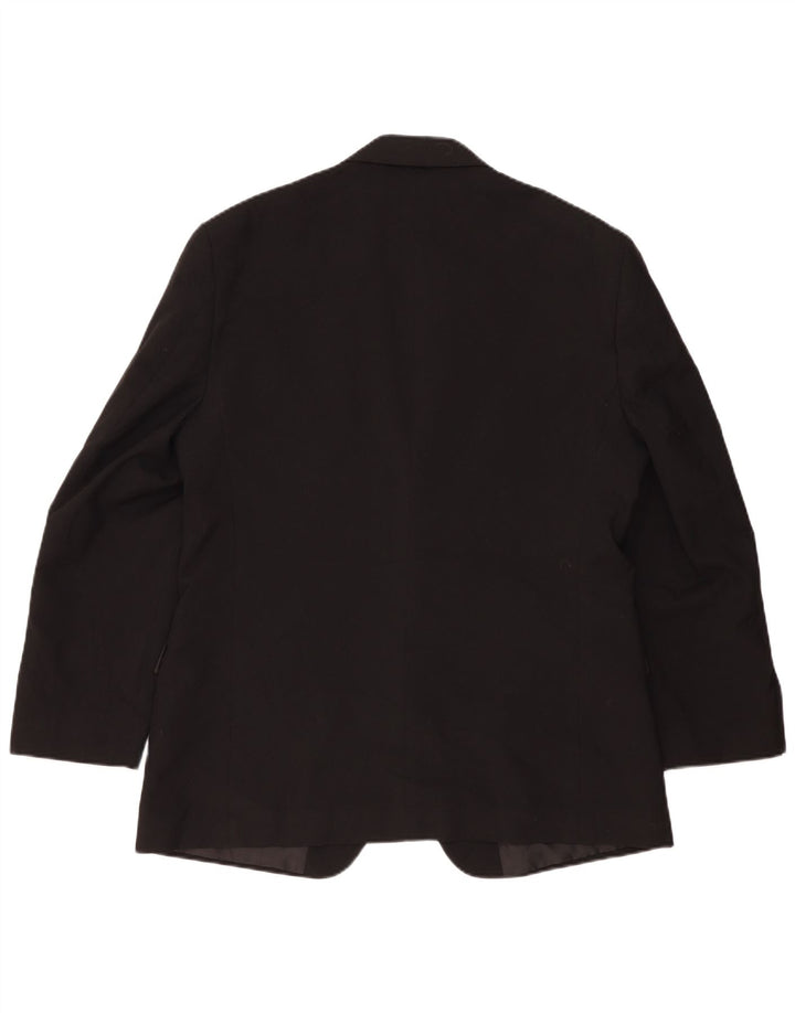 Marks & Spencer Veste blazer à 2 boutons pour homme UK 42 Large Noir Polyester