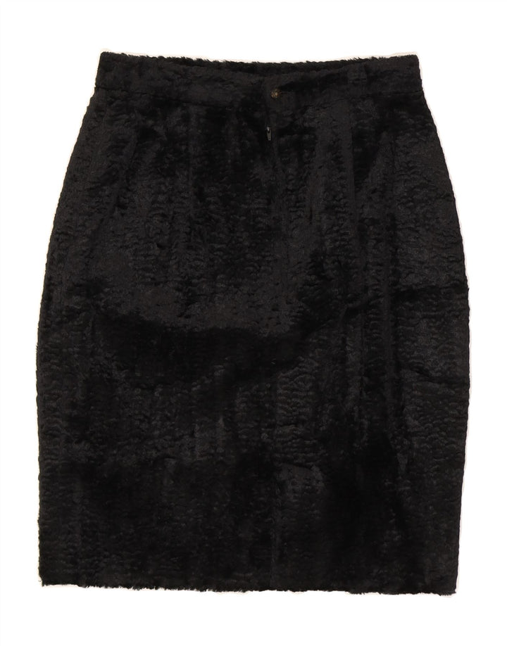 FENDI Womens Pencil Skirt IT 44 Medium W28 Black Rayon Vintage Fendi and Second-Hand Fendi from Messina Hembry 