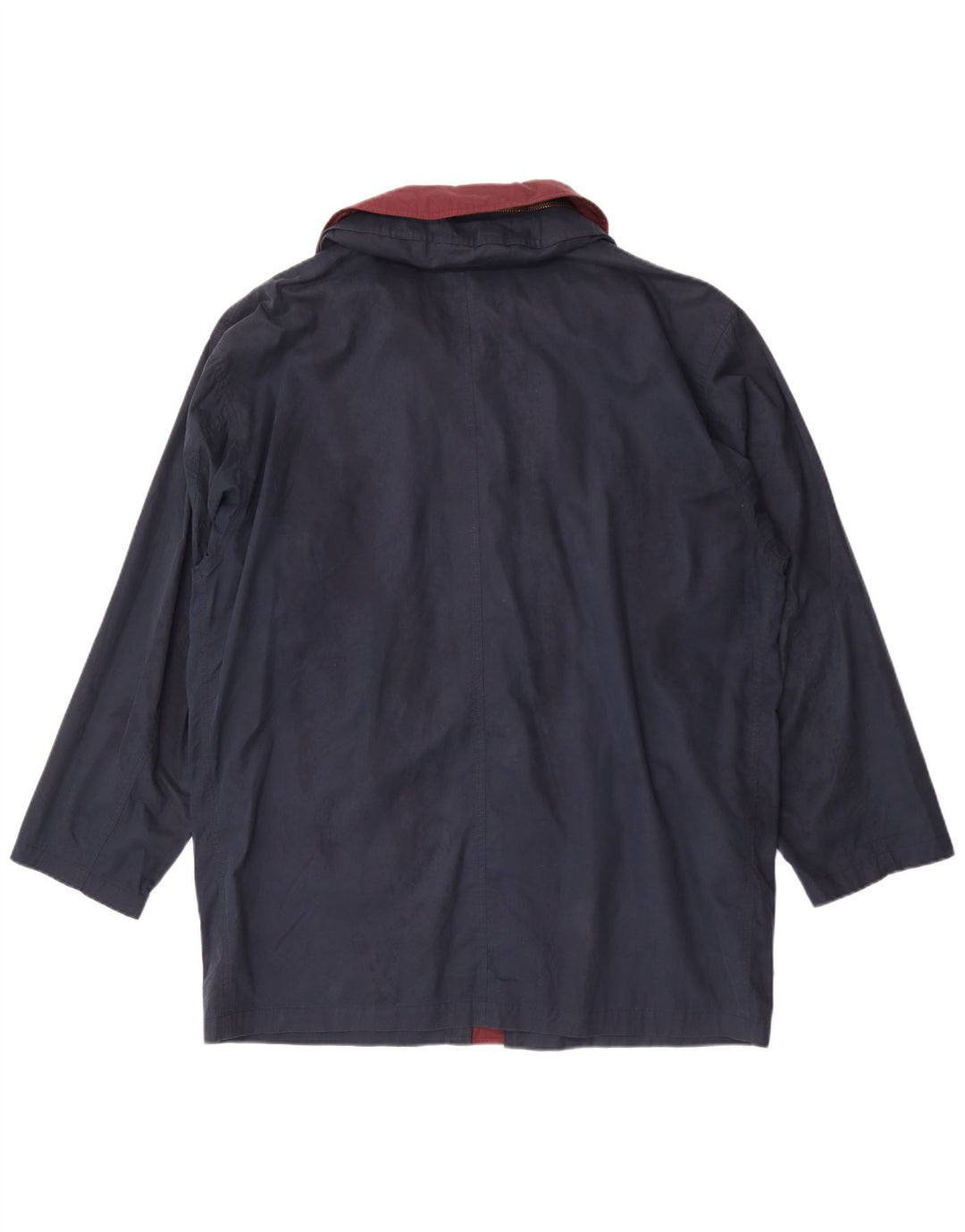 Brooksfield Mens Hooded Utility Jacket IT 50 Large Navy Blue Cotton