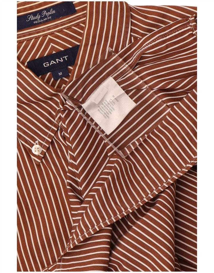 Gant herre Regular Fit skjorte medium brun stribet bomuld