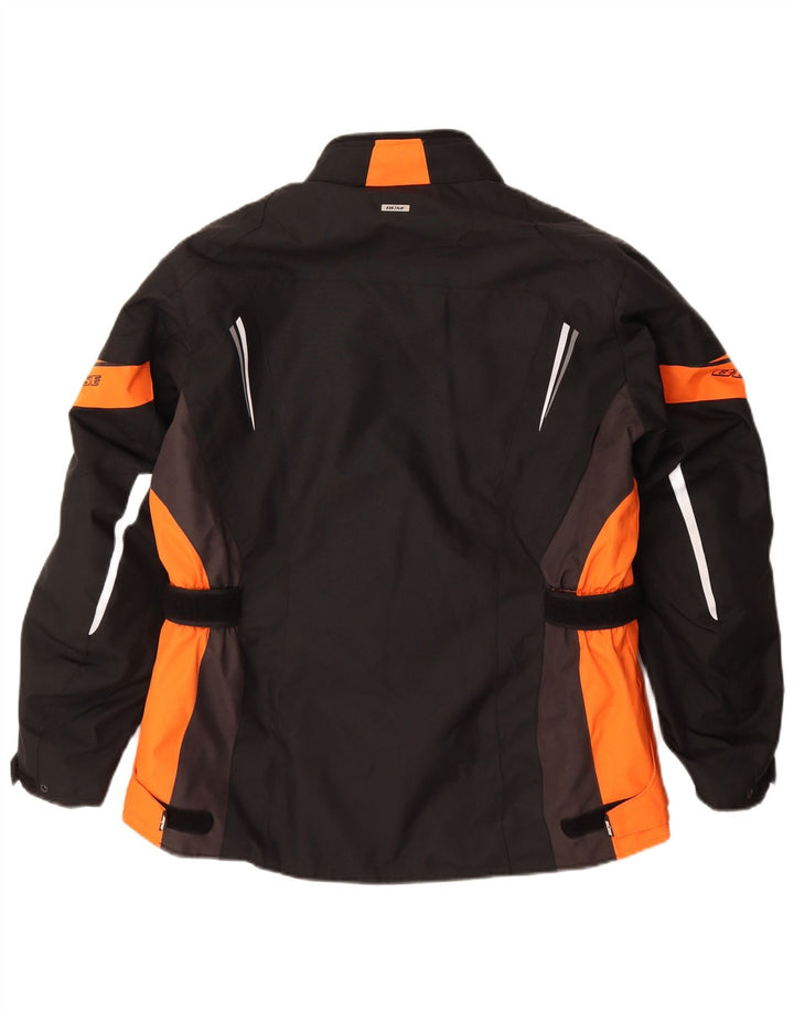Buse Mens Graphic Racer Jacket Size 44 Large Black Colourblock