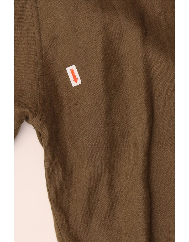 MALAGRIDA Mens Bomber Jacket UK 42 XL Beige Linen