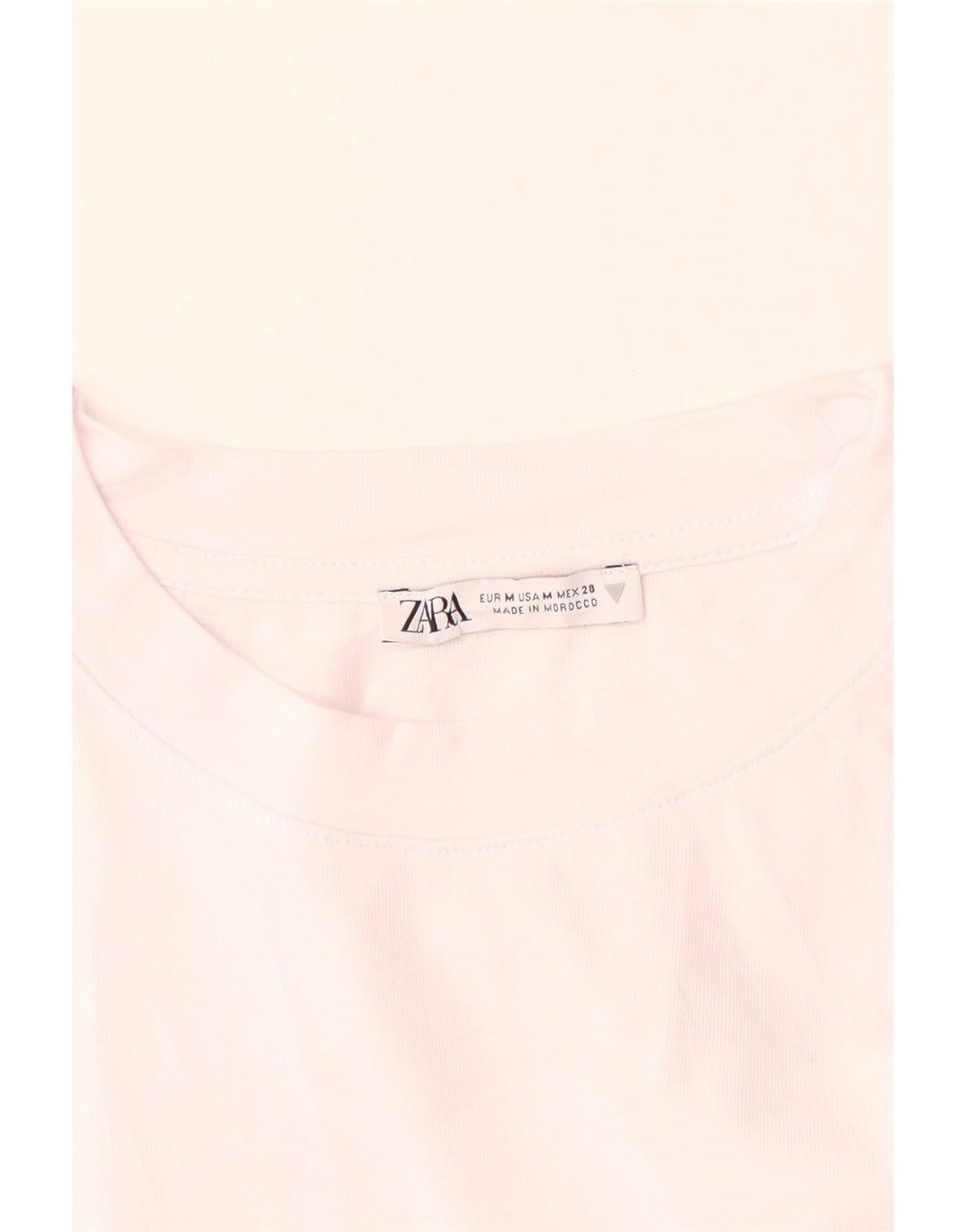 ZARA Mens Graphic T-Shirt Top Medium White Cotton