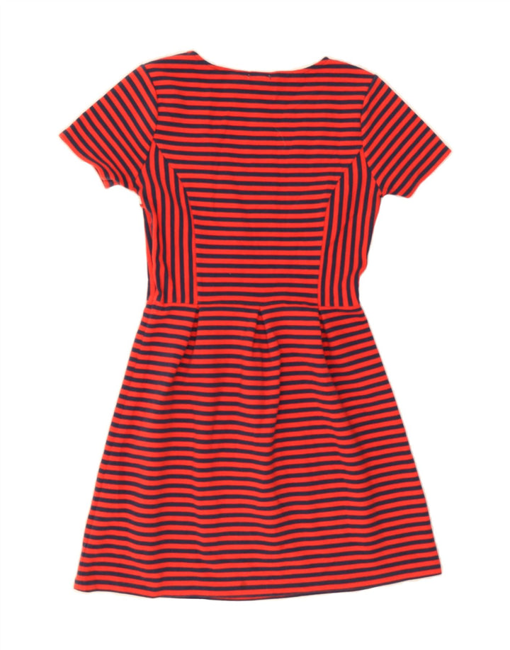 J. CREW Womens A-Line Dress US 2 XS Red Striped Polyester Vintage J. Crew and Second-Hand J. Crew from Messina Hembry 