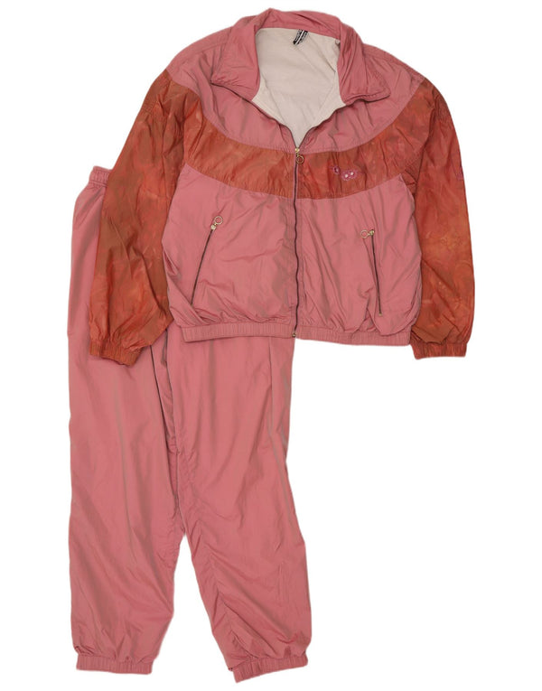 Dubin fuld træningsdragt til kvinder UK 14 Medium Pink Colourblock Polyamid Retro
