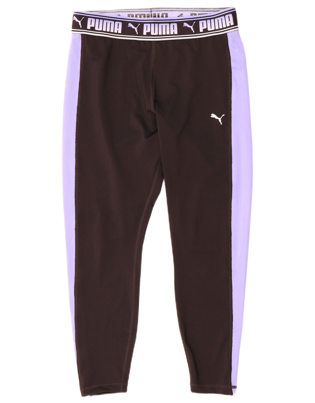 Puma Womens Graphic Leggings UK 16 Large Black Colourblock Polyester