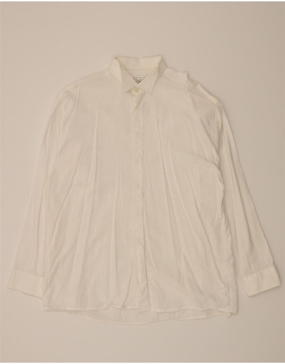 VINTAGE Mens Formal Shirt XL White Vintage Vintage and Second-Hand Vintage from Messina Hembry 