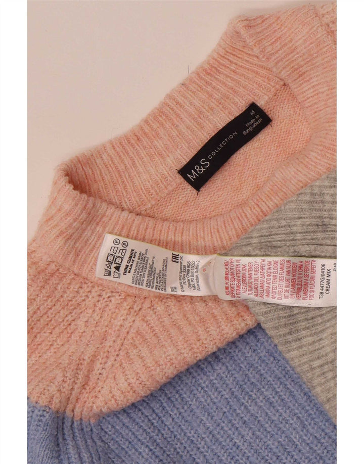 Marks & Spencer Womens Turtle Neck Jumper Sweater UK 14 Medium Multicoloure