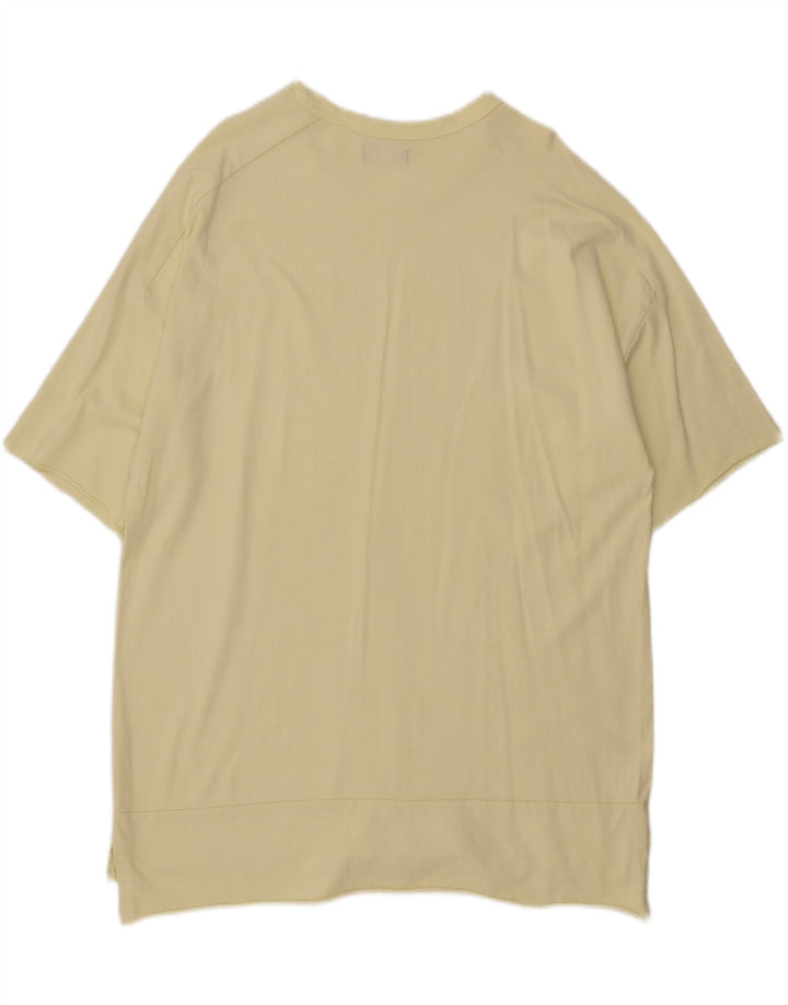 ZARA Mens T-Shirt Top Large Yellow Cotton